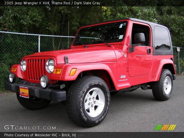 2005 Jeep Wrangler X 4x4 in Flame Red