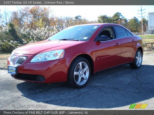 2007 Pontiac G6 V6 Sedan in Crimson Red