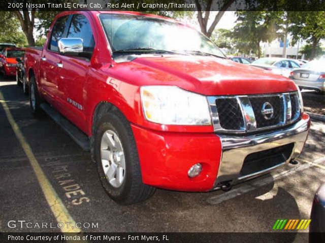 2005 Nissan Titan LE Crew Cab in Red Alert