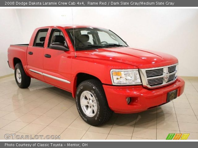 2008 Dodge Dakota Laramie Crew Cab 4x4 in Flame Red