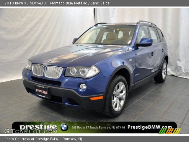 2010 BMW X3 xDrive30i in Montego Blue Metallic