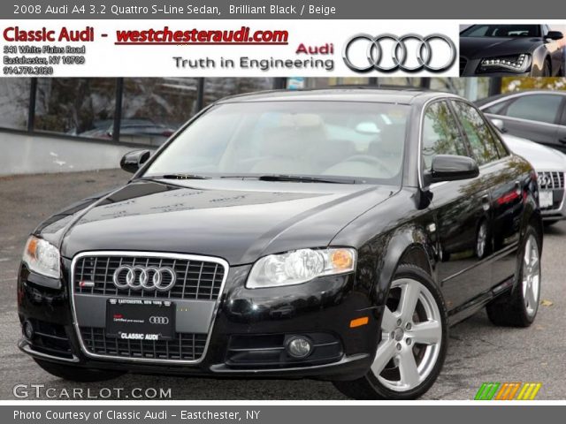 2008 Audi A4 3.2 Quattro S-Line Sedan in Brilliant Black