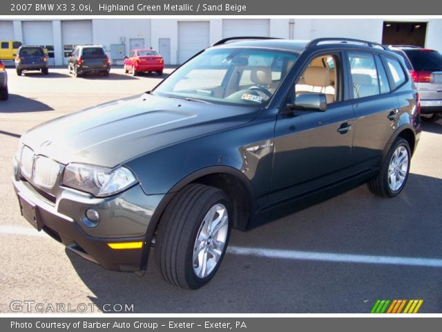 2007 BMW X3 3.0si in Highland Green Metallic