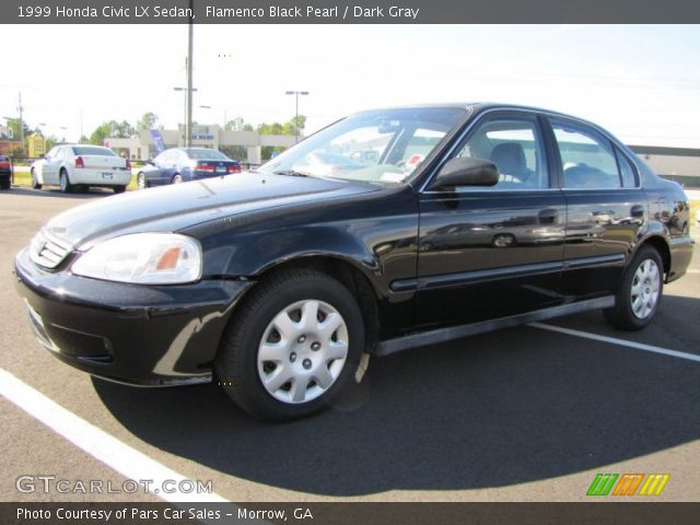 1999 Honda Civic LX Sedan in Flamenco Black Pearl