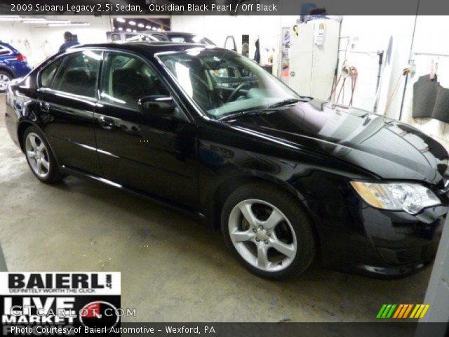 2009 Subaru Legacy 2.5i Sedan in Obsidian Black Pearl