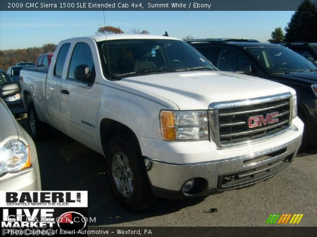 2009 GMC Sierra 1500 SLE Extended Cab 4x4 in Summit White