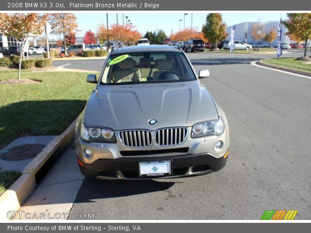 2008 BMW X3 3.0si in Platinum Bronze Metallic