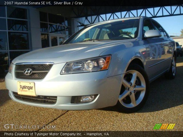 2007 Hyundai Sonata SE V6 in Silver Blue