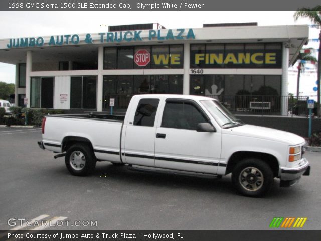 1998 GMC Sierra 1500 SLE Extended Cab in Olympic White