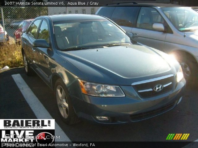 2007 Hyundai Sonata Limited V6 in Aqua Blue