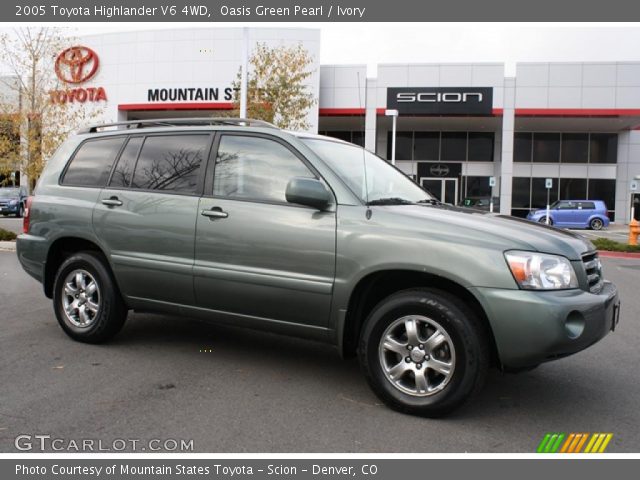 2005 Toyota Highlander V6 4WD in Oasis Green Pearl
