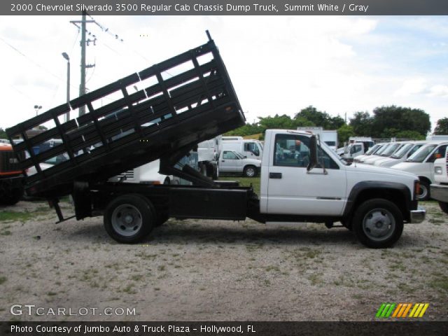 2000 Chevrolet Silverado 3500 Regular Cab Chassis Dump Truck in Summit White