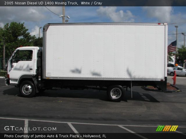 2005 Nissan Diesel UD 1400 Moving Truck in White