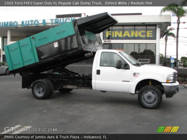2003 Ford F450 Super Duty XL Regular Cab Dump Truck in Oxford White
