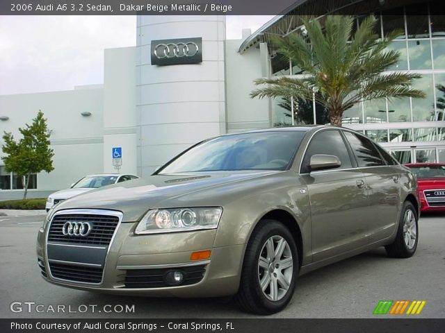 2006 Audi A6 3.2 Sedan in Dakar Beige Metallic