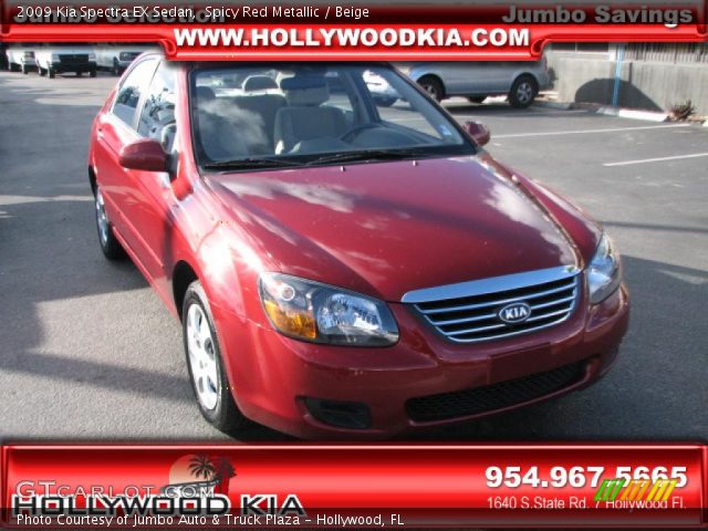 2009 Kia Spectra EX Sedan in Spicy Red Metallic