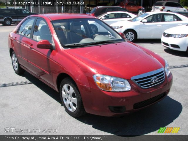 2008 Kia Spectra EX Sedan in Spicy Red