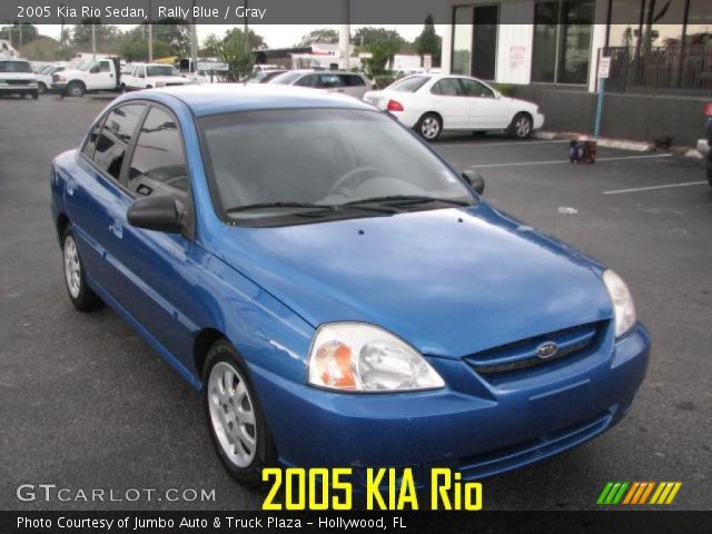 2005 Kia Rio Sedan in Rally Blue