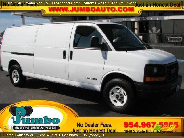 2005 GMC Savana Van 3500 Extended Cargo in Summit White