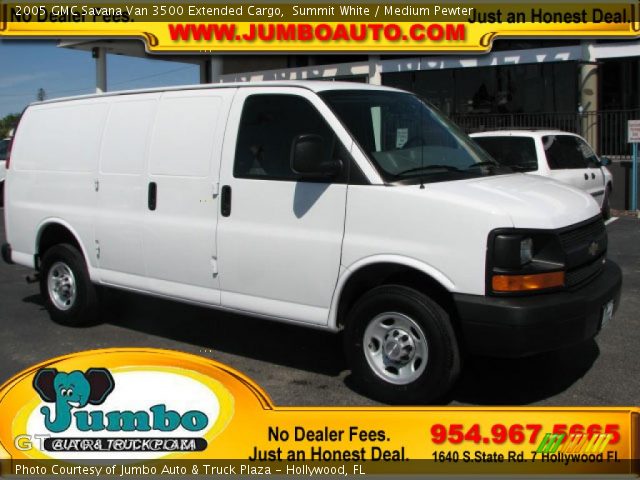 2005 GMC Savana Van 3500 Extended Cargo in Summit White