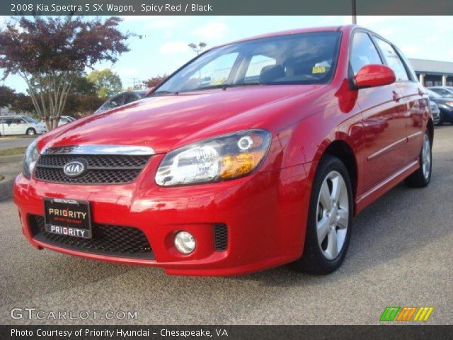 2008 Kia Spectra 5 SX Wagon in Spicy Red