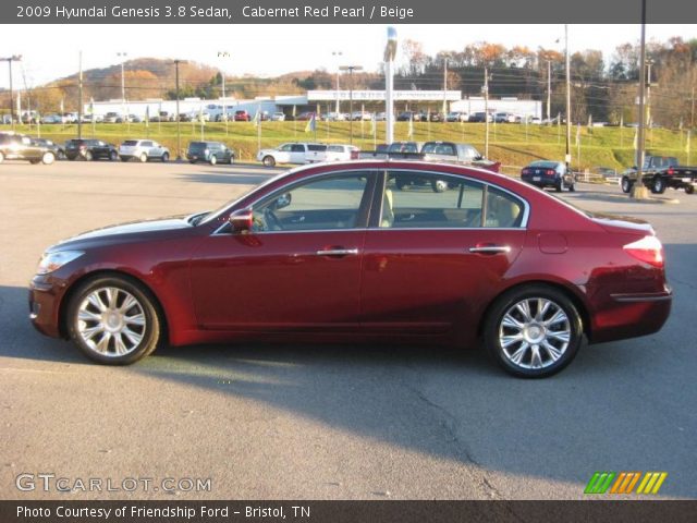 2009 Hyundai Genesis 3.8 Sedan in Cabernet Red Pearl