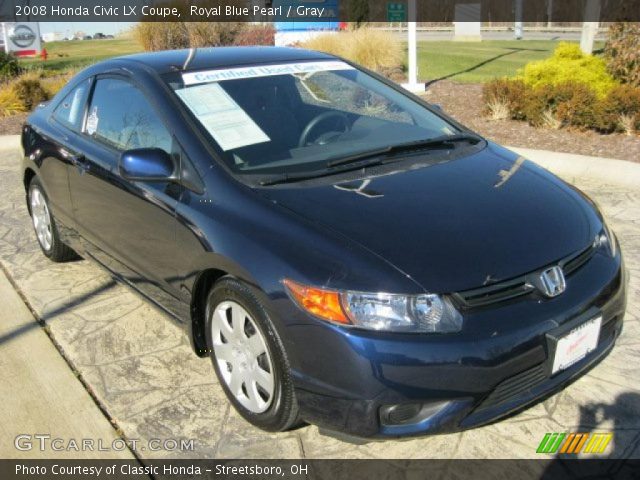 2008 Honda Civic LX Coupe in Royal Blue Pearl