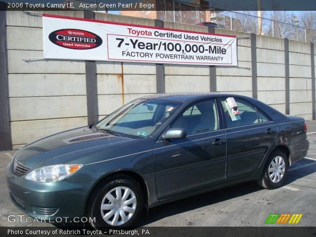2006 Toyota Camry LE in Aspen Green Pearl