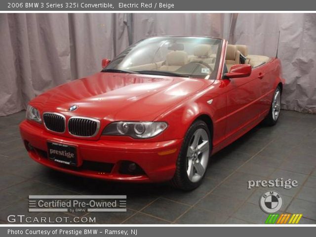 2006 BMW 3 Series 325i Convertible in Electric Red