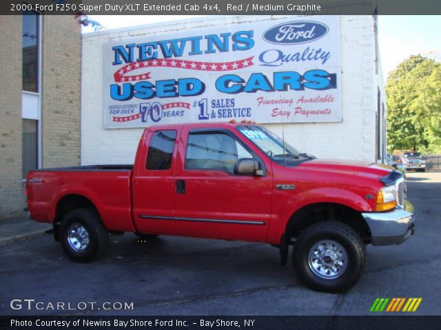 2000 Ford F250 Super Duty XLT Extended Cab 4x4 in Red