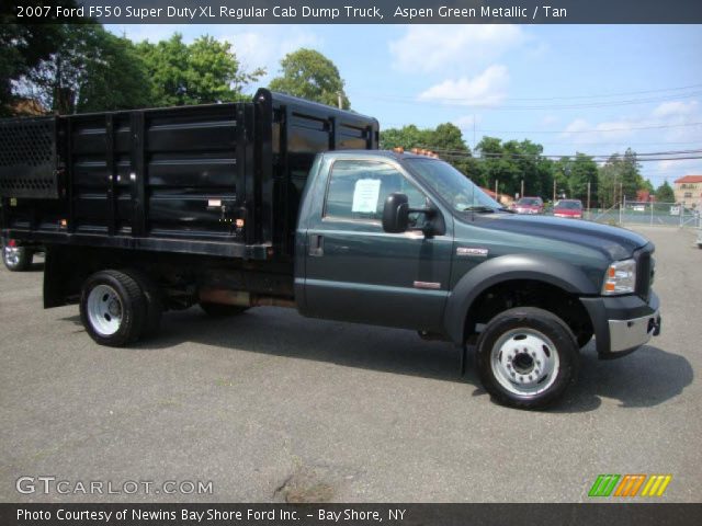 2007 Ford F550 Super Duty XL Regular Cab Dump Truck in Aspen Green Metallic