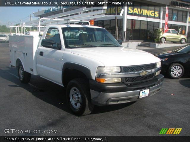 2001 Chevrolet Silverado 3500 Regular Cab Chassis in Summit White