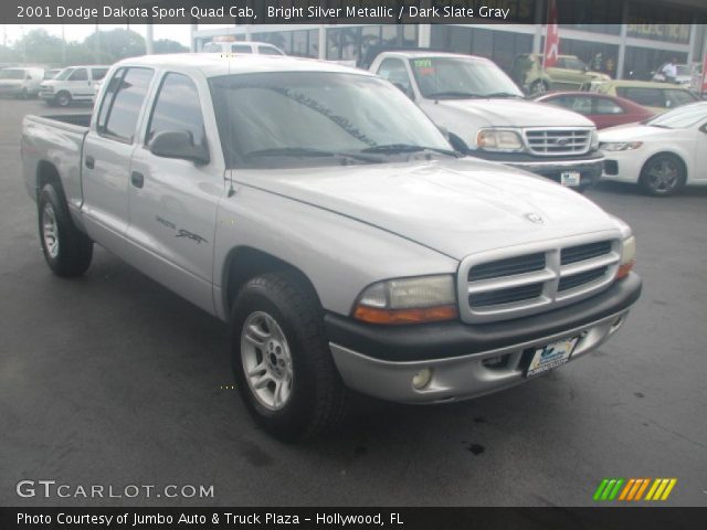 2001 Dodge Dakota Sport Quad Cab in Bright Silver Metallic