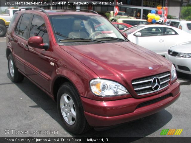 2001 Mercedes-Benz ML 320 4Matic in Bordeaux Red Metallic