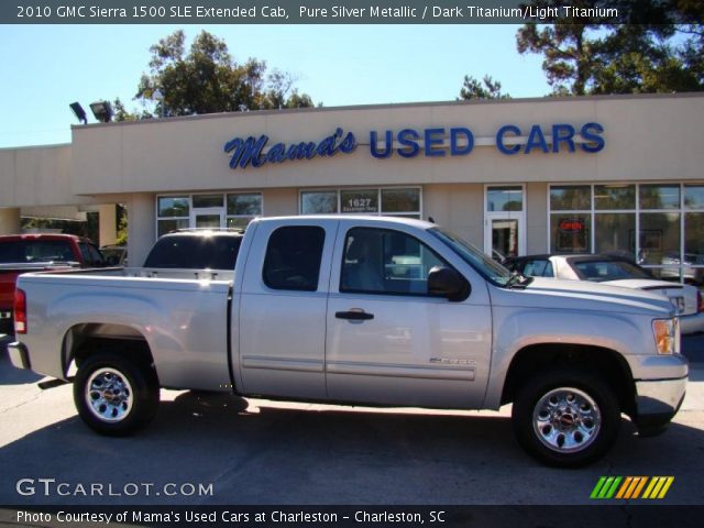 2010 GMC Sierra 1500 SLE Extended Cab in Pure Silver Metallic