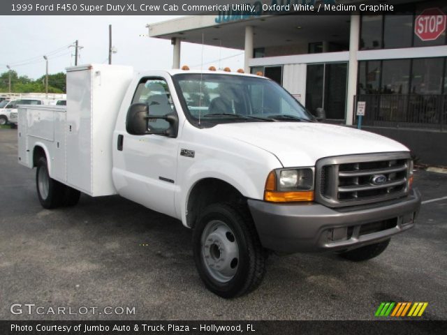 1999 Ford F450 Super Duty XL Crew Cab Commerical Utility in Oxford White