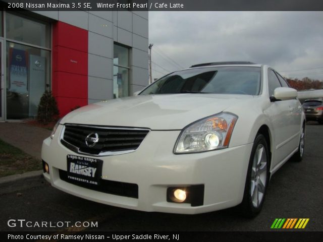 2008 Nissan Maxima 3.5 SE in Winter Frost Pearl