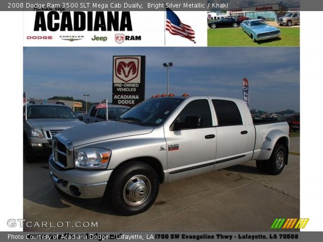 2008 Dodge Ram 3500 SLT Mega Cab Dually in Bright Silver Metallic