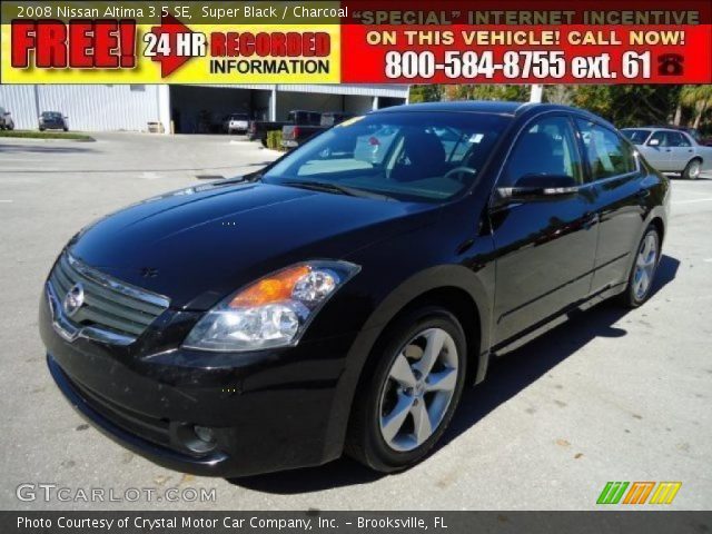 2008 Nissan Altima 3.5 SE in Super Black