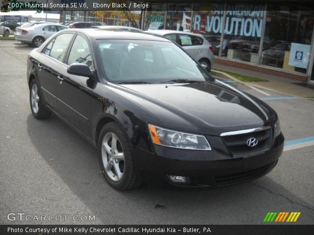 2007 Hyundai Sonata SE V6 in Ebony Black