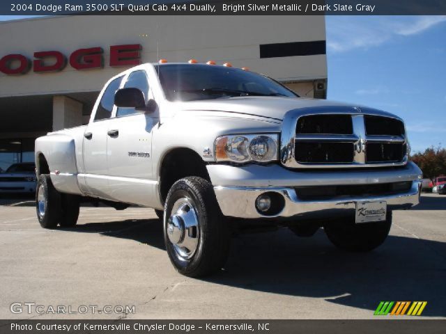 2004 Dodge Ram 3500 SLT Quad Cab 4x4 Dually in Bright Silver Metallic