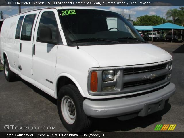 2002 Chevrolet Express 3500 Extended Commercial Van in Summit White