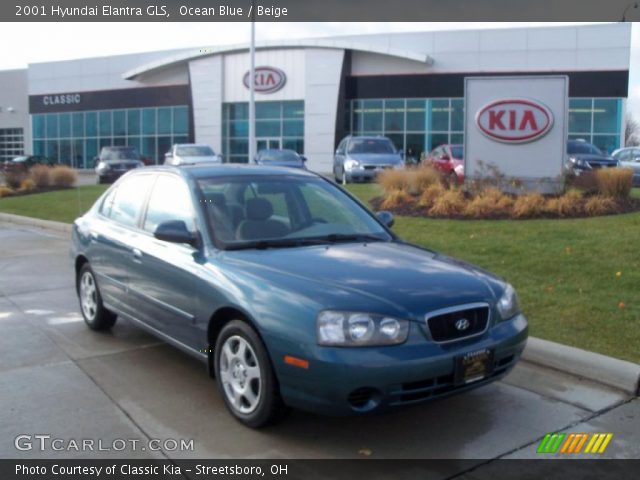 2001 Hyundai Elantra GLS in Ocean Blue