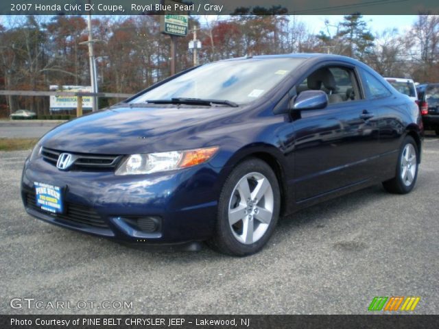 2007 Honda Civic EX Coupe in Royal Blue Pearl
