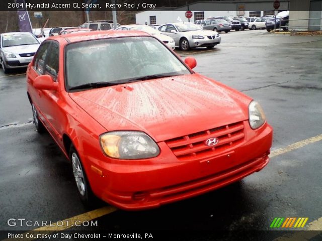 2004 Hyundai Accent GL Sedan in Retro Red