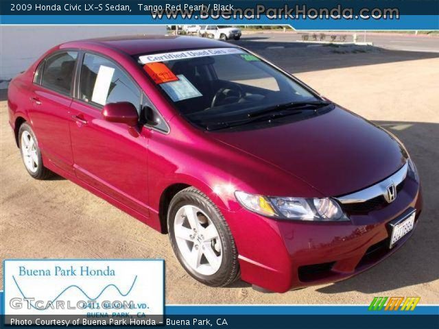 2009 Honda Civic LX-S Sedan in Tango Red Pearl