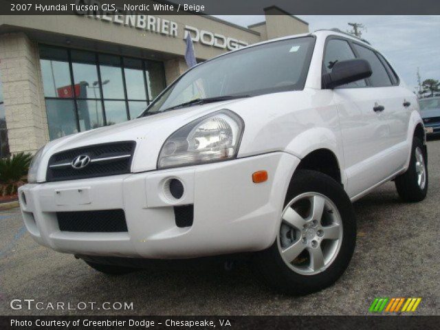 2007 Hyundai Tucson GLS in Nordic White