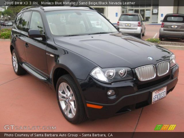 2008 BMW X3 3.0si in Monaco Blue Metallic