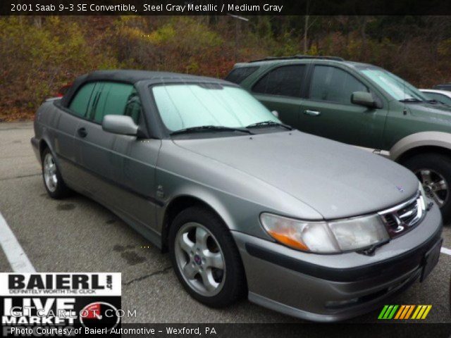 2001 Saab 9-3 SE Convertible in Steel Gray Metallic