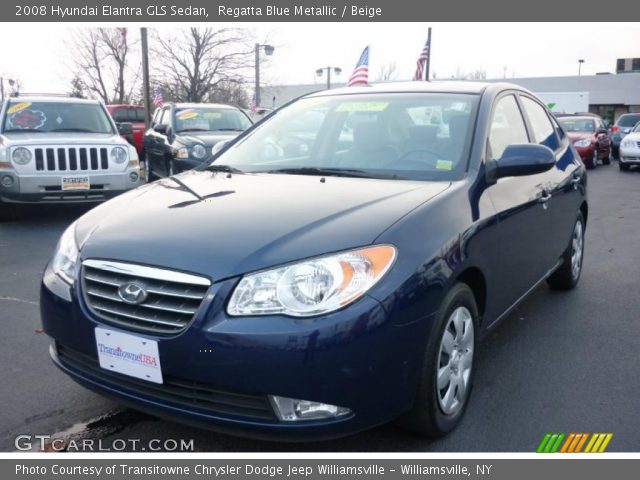 2008 Hyundai Elantra GLS Sedan in Regatta Blue Metallic